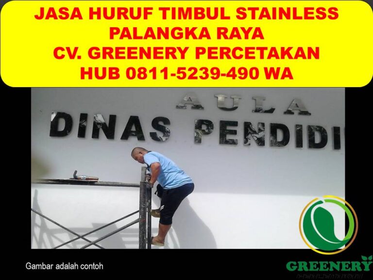 huruf timbul stainless palangkaraya