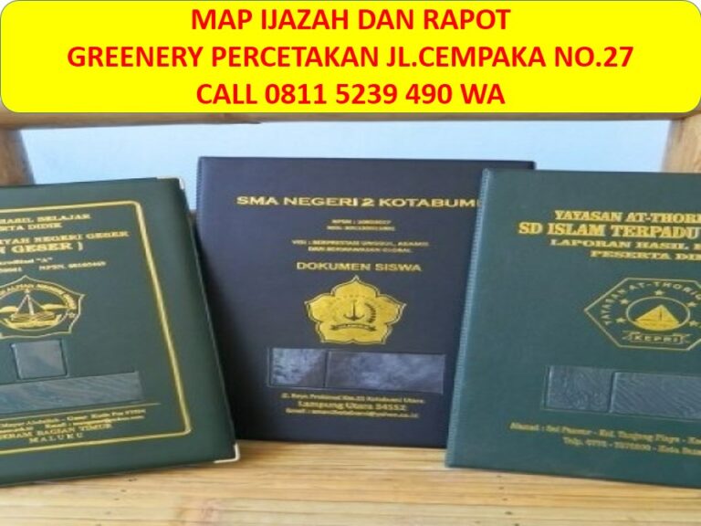 Jasa Pembuatan Cetak Map Raport k13 di Palangkaraya